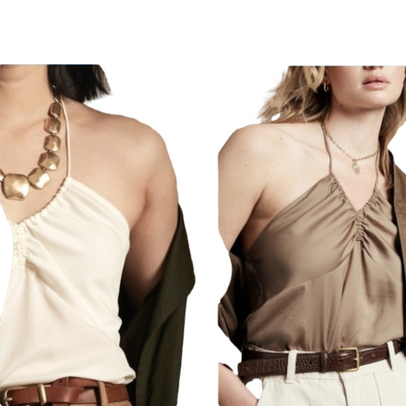 Banana Republic Silky Halter Camisoles 2 Pc NWT - Picture 1 of 8
